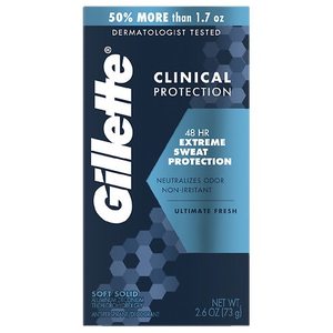 lot 989 image: Gillette Clinical Soft Solid Ultimate Fresh Antiperspirant & Deodorant - 2.6oz