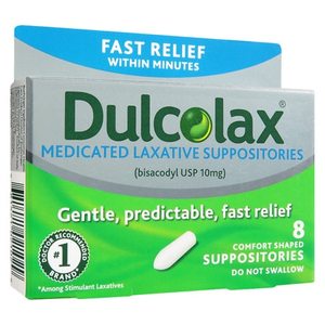 lot 1037 image: Dulcolax Medicated Laxative Suppositories 8ct