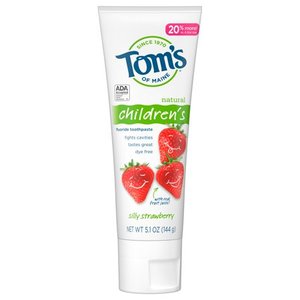 lot 1079 image: Toms of Maine Silly Strawberry Childrens Anticavity Toothpaste - 5.1oz