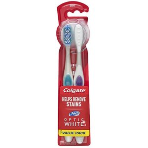 lot 2032 image: 360° Optic White Whitening Toothbrush, Soft - 2 Count