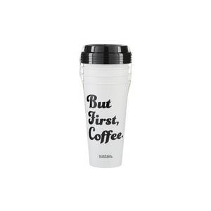 lot 2042 image: Sustain 20oz 4pk Plastic Reusable Cups - But First Coffee