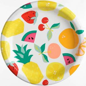 lot 2066 image: 20ct 8.5 Fruit Dinner Plate - Sun Squad
