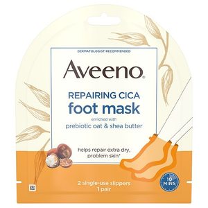 lot 2103 image: Aveeno Repairing CICA Moisturizing Foot Mask with Oat 1 Pair
