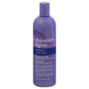 lot 2167 image: Clairol Professional Shimmer Lights Blonde & Silver Shampoo -16 fl oz
