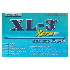 lot 2189 image: XL-3 Xtra Cold and Cough Softgels- 12ct
