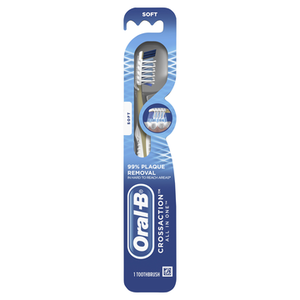 lot 2214 image: Oral-B CrossAction All In One Manual Toothbrush, Soft, 1 count