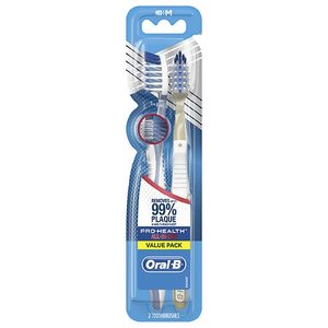 lot 2217 image: Oral-B CrossAction All In One Manual Toothbrush, Medium, 2 count