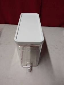 lot 7324 image: .5gal Plastic Fridge Friendly Beverage Dispenser White - Sun Squad
