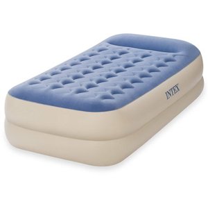 lot 7346 image: Intex 18 Twin Dura-Beam Standard Raised Pillow Rest Airbed Mattress