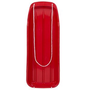 lot 7369 image: Best Choice Products 48in Kids Outdoor Plastic Sport Toboggan Winter Snow Sled Board Toy w Pull Rope - Red