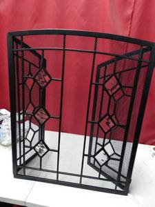 lot 7385 image: black fireplace screen