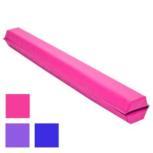 lot 7390 image: Best Choice Products 9ft Folding Medium-Density Foam Floor Balance Beam for Gymnastic and Tumbling - Pink