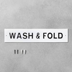 lot 7401 image: Wall Sign Wash & Fold White - Hearth & Hand with Magnolia, Multi-Colored