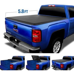 lot 1554 image: Tyger Auto T3 Tri-Fold Truck Bed Tonneau Cover TG-BC3C1008 Works with 2004-2006 Chevy SilveradoGMC Sierra 1500 (Incl. 2007 Classic) Fleetside 5.8 Bed