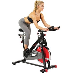 lot 1614 image: Sunny Health & Fitness SF-B1002 Belt Drive Indoor Cycling Bike, Grey
