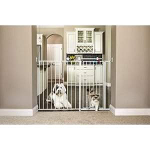 lot 1638 image: Carlson Pet Products Maxi Extra Tall Walk-Thru Gate with Pet Door