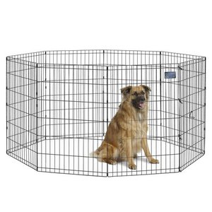 lot 1645 image: Midwest Exercise Pen, 36-Inch, Black