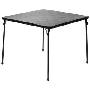 lot 6588 image: XL Series 38 Square Folding Card and Game Table, Wheelchair Accessible, Black
