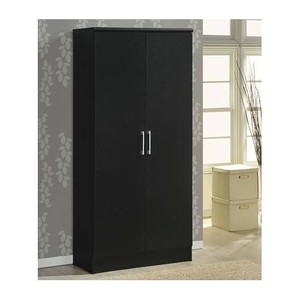 lot 6593 image: Hodedah Imports 2 Door Wardrobe with Shelves
