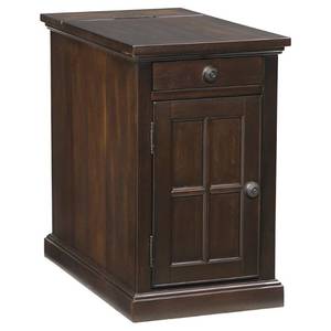 lot 6607 image: Laflorn Chairside End Table Dark Brown - Signature Design by Ashley