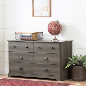 lot 6617 image: South Shore Volken 6-Drawer Double Dresser-Gray Maple