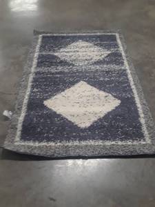 lot 6649 image: Blue,Grey And White Area Rug