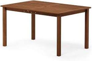 lot 1596 image: Furinno FG18070 Tioman Outdoor Dining Table, Natural (Renewed)