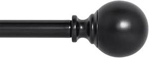 lot 6575 image: Ivilon Drapery Treatment Window Curtain Rod - Ball Style, 72 To 144 Inch. Color