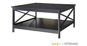 lot 6589 image: Convenience Concepts Oxford 36 Square Coffee Table, Black