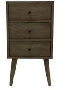 lot 6592 image: D�cor Therapy Mid Century One Drawer Side Table Wood Light Walnut
