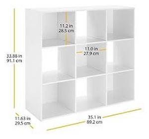 lot 6595 image: Whithor 9 Cube Organizer White