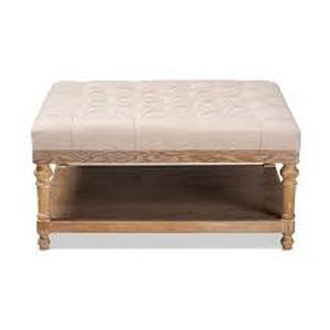 lot 6603 image: Baxton Studio Ottomans, GreyGreywashed