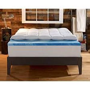 lot 6629 image: ViscoSoft 4 Inch Pillow Top Gel Memory Foam Mattress Topper King  Serene Dual Layer Mattress Pad