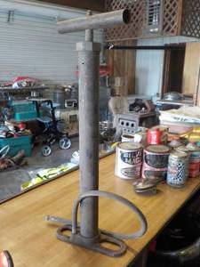 lot 5758 image: antique tire pump