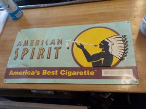 lot 5769 image: american sperit metal sign