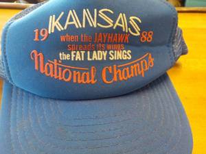 lot 5770 image: KU national champs 1988 hat