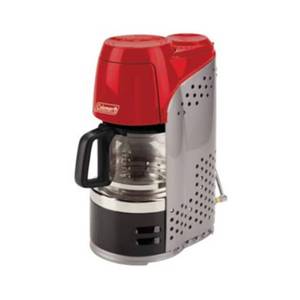 lot 4023 image: Coleman Quikpot Portable Propane Coffee Maker, Red