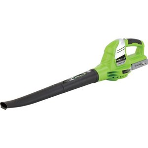 lot 4085 image: Earthwise LB20020 20-Volt Lithium Ion Cordless Electric Leaf Blower (Battery and charger Included)