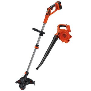 lot 4089 image: BLACKDECKER 40V Lithium String TrimmerSweeper Combo Orange
