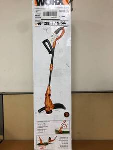 lot 4091 image: 15 Electric Grass Trimmer 5.5 Amp w Tilting Shaft - Black - Worx