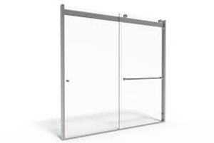 lot 7 image: Basco Frameless Bypass Slider Shower Door Hardware QCI-5301
