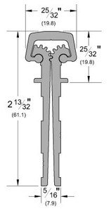 lot 11 image: Pemko KCFM095 95 Full Mortise Clear Anodized Aluminum Continuous Hinge