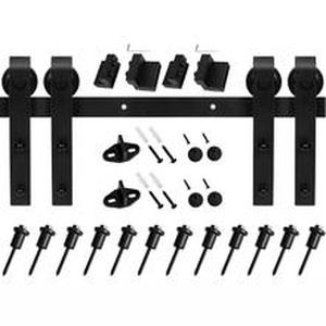 lot 20 image: Easelife 16 Foot Double Door Sliding Barn Door Hardware Heavy Duty