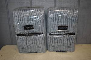 lot 113 image: 60 Depends Fitflex Briefs for Men Maximum Size SM