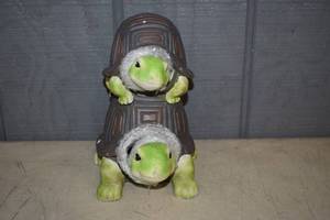 lot 168 image: Turtle Bobble Head Garden Statue Approximately 10 Tall