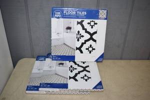 lot 184 image: 3 Boxes Peel and Stick Vinyl Floor Tiles