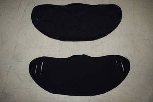 lot 222 image: 24 Black Cotton T-Shirt Material Face Coverings Masks