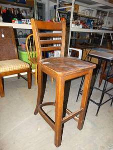 lot 3115 image: Wooden bar stool