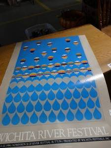 lot 3101 image: Vintage Wichita River Festival Posters- AWESOME