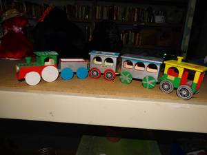 lot 3111 image: Handmade wooden train